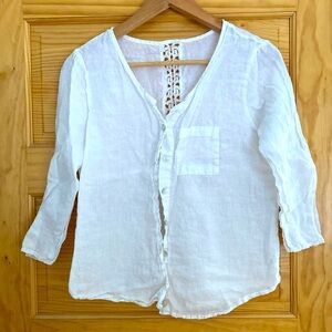 Linen button down